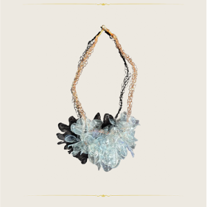 Collar trama plástico reciclado Coral